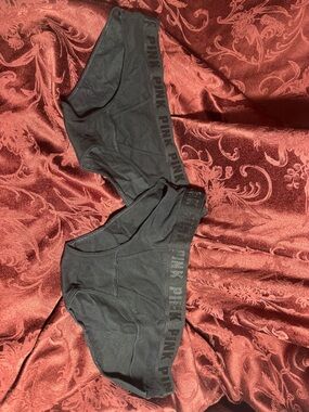 PINK Victoria's Secret Black Seamless Hipster Panties XL